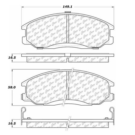 CENTRIC PARTS Centric Premium Pads, 300.08640 300.08640